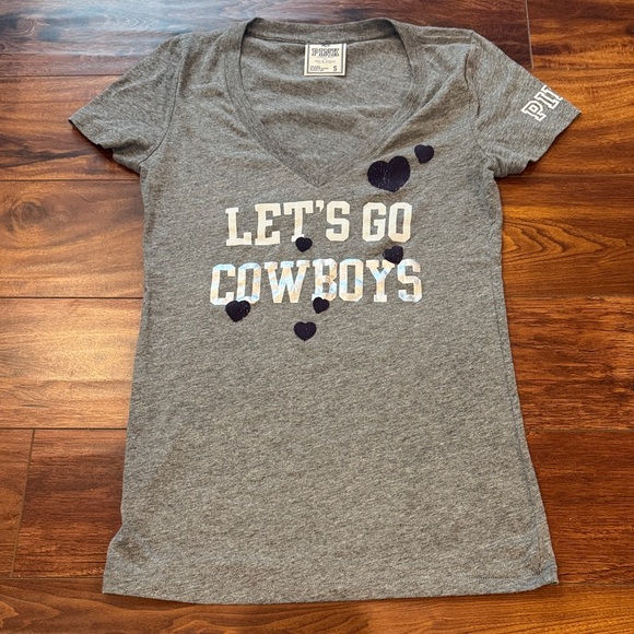 Dallas Cowboys Tee Shirt, Victoria’s Secret PINK, Gray, Size Small, Vintage! - Picture 1 of 7